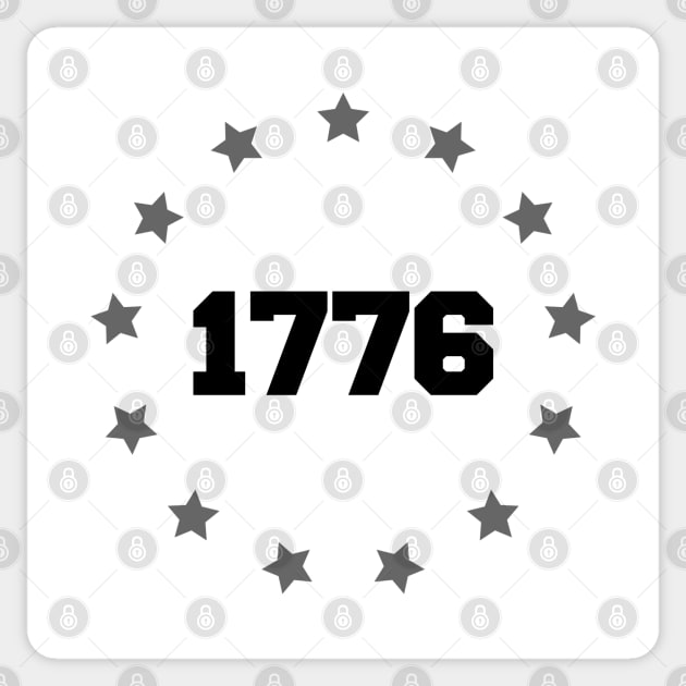 Betsy Ross 1776 First American Flag 13 stars Sticker by A Comic Wizard